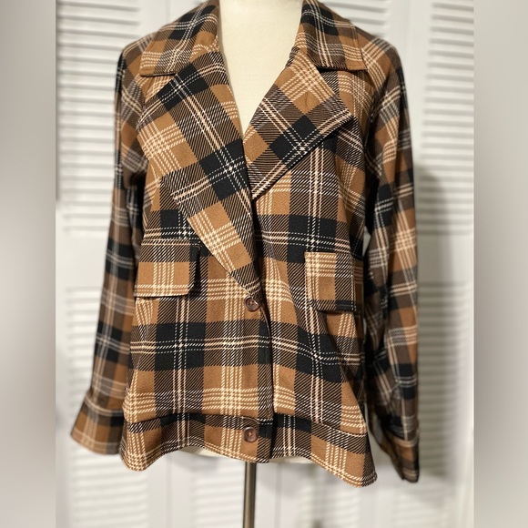 LOVE MAVEN WOMEN'S MEMORIES JACKET BROWN LIGHT FABRIC SIZE L - Picture 13 of 16